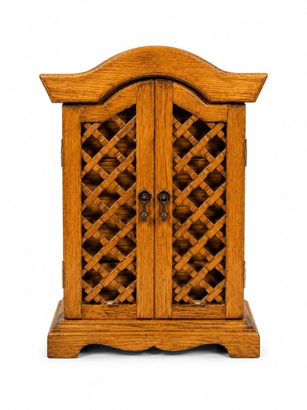 Wood Musical Jewelry Box Royal Sealy Japan Lattice Doors Table top Dresser Boudi